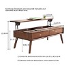 39" Modern Lift-Top Solid Wood Coffee Table with Storage, Rectangular Elevating Center Table for Living Room or Home Office-Panipeachy - 3 of 4