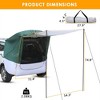 Naysaye Camping Tents SUV Tailgate Tent with Water-Resistant Polyester and Universal Fit for Camping, Green and White - 3 of 4