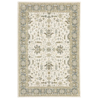 Oriental Weavers Andorra 9537P Ivory/ Grey Indoor Area Rug - 1'10" x 3'2"