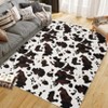 Coolmee Cow Print Rugs for Bedroom, Cowhide Door Mat Indoor Entrance, Animal Print Entryway Throw Rugs,Black Brown Fusion - 4 of 4