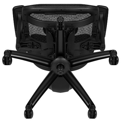 Ergonomic High-Back Swivel Task Chair with Adjustable Arms in Black