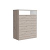 33.07'' Wood Dresser with Superior Top Four Drawer Dresser, Superior Top, One Open Shelf - 4 of 4