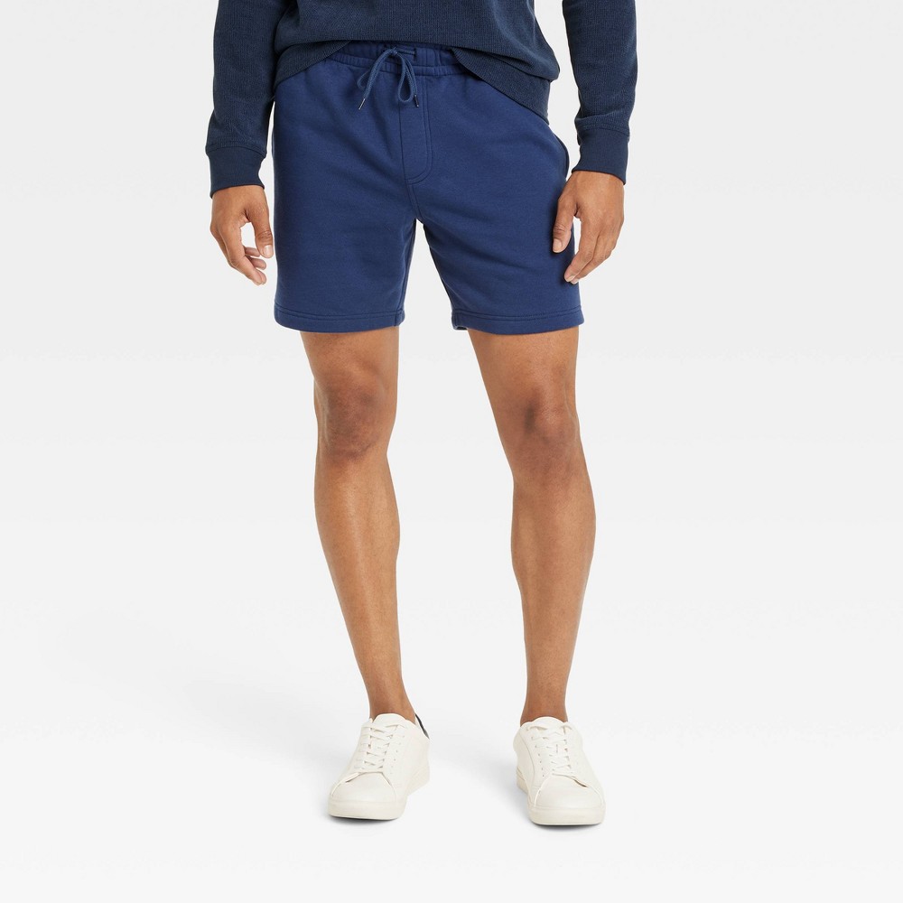 Men's Every Wear 7" Ultra Soft Fleece Pull-On Shorts - Goodfellow & Co™ Blue XXL