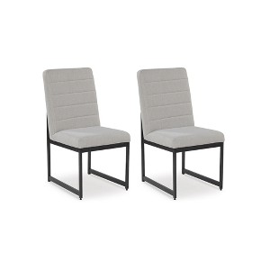 Signature Design by Ashley Tomtyn Modern Upholstered Dining Chairs, Set of 2, Beige - 1 of 4