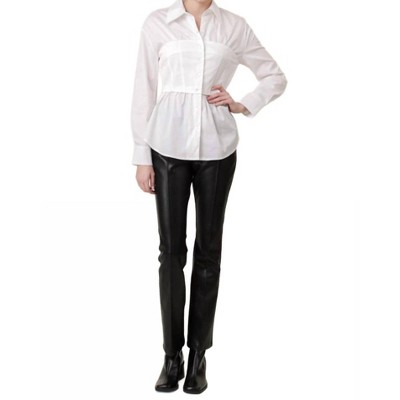 Women's Rene Poplin Top - line and dot