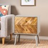 NicBex Nightstand with Drawers,Modern Side Table with ,Bedside Table for Bedroom,Living Room,Brown - 2 of 4
