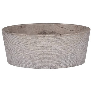 vidaXL Sink Gray 15.7 in.x5.9 in. Marble - 1 of 4