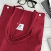 Wrapables Corduroy Tote Bag, Casual Everyday Shoulder Handbag, Red - image 4 of 4