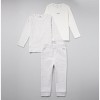 Stellou & Friends Cotton Gray & White 3 Piece Clothing Set for Newborns, and Babies - 9-18 Months - 2 of 4