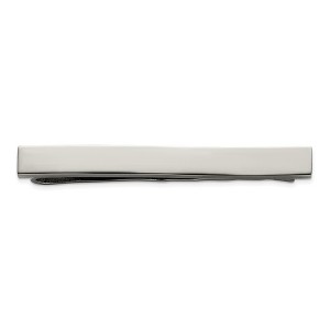 Black Bow Jewelry Titanium Polished Tie Bar, 5 x 51mm - 1 of 3