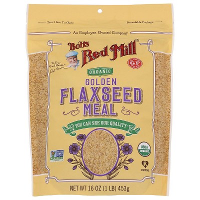 Bob's Red Mill Organic Golden Flaxseed Meal.