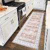 Acekool 2x6 Vintage Floral Runner Rug - Washable Low Pile Non-Slip Carpet for Hallway, Bedroom & Kitchen - 2 of 4