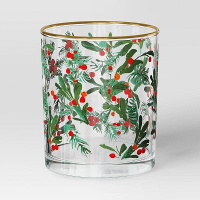 13.8oz Holiday Glass Christmas Berries Tumbler - Threshold™