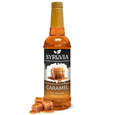 Syruvia Caramel Syrup - 25.4 fl oz. Premium Flavoring Syrup For Coffee