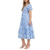 August Sky Women's Smocked Floral Midi Dress - 3 of 4