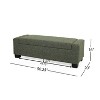 Christopher Knight Home Olivia Indoor Upholstered Modern Storage Ottoman Blackish Green - 3 of 4