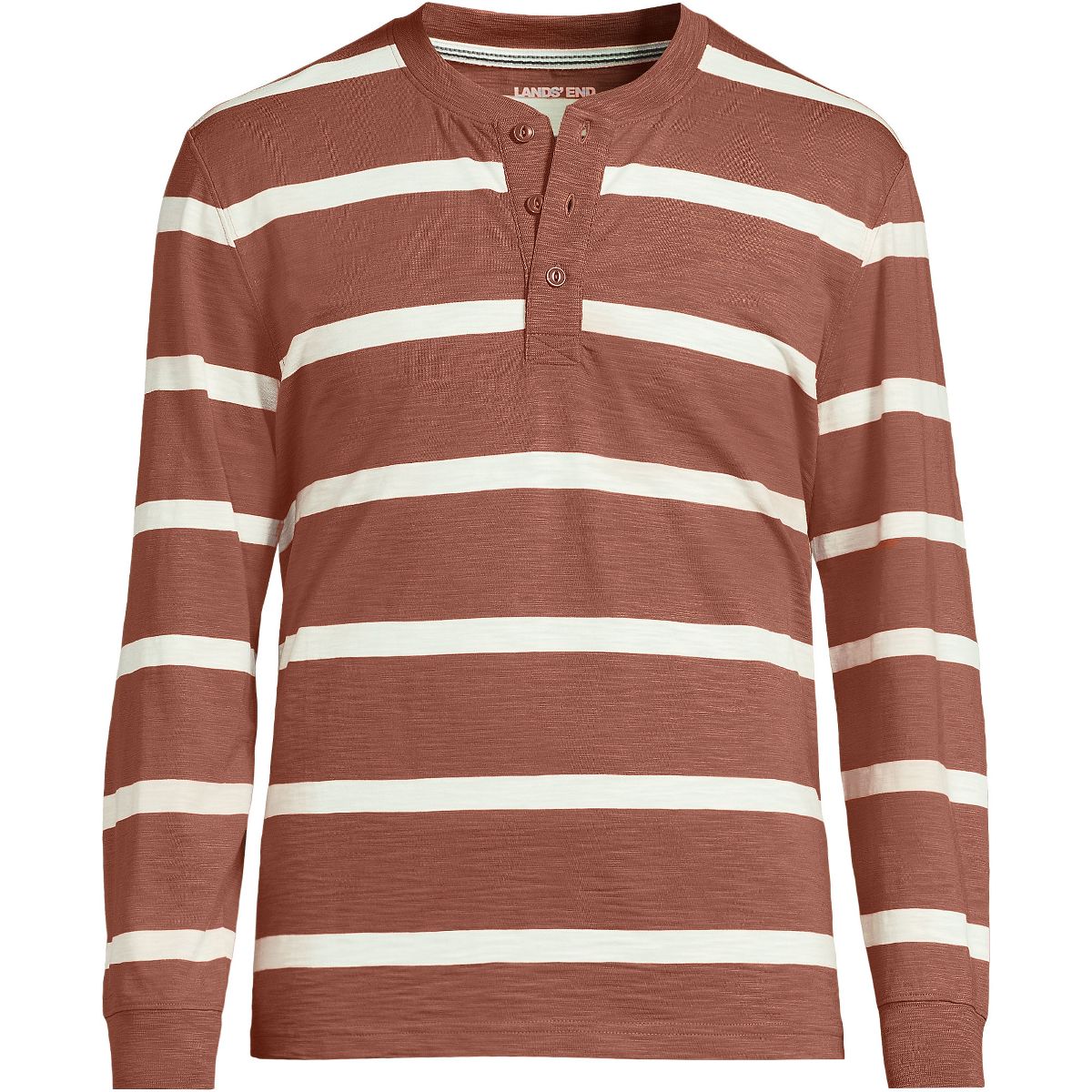 Lands' End Men's Long Sleeve Slub Henley - thumbnail 6