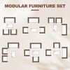homfan 4 Pieces Outdoor Patio Furniture Sets, Rattan Patio Table and Chairs Set with Cushion and Coffee Table, Outdoor Furniture Bistro Set - 3 of 4