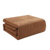 VCNY 3pc King Sands Pinsonic Quilt Set Orange: Hypoallergenic, Embroidered, Microfiber Bedspread - 4 of 4