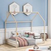 Full Size Wood House Bed with Roof for Kids,Teens - 2 of 4