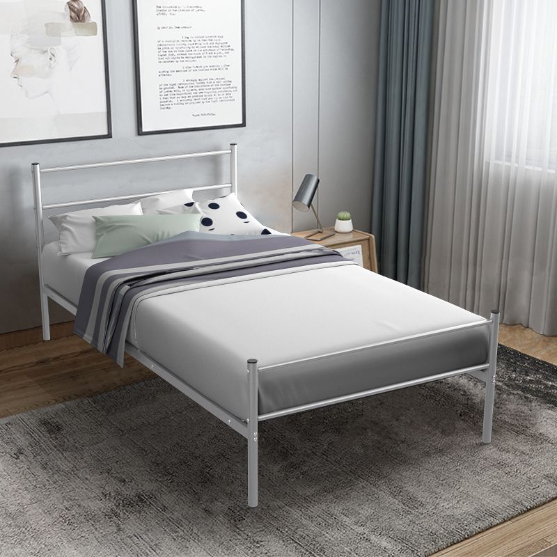 Tangkula Twin Size Bed Frame Platform Mattress Foundation with Headboard & Footboard Black/Silver, 2 of 6