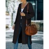 Coolmee Long Cardigan Sweaters for Women Ribbed Knit Open Front Long Sleeve Side Slit Fall Casual Coat - 2 of 4