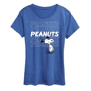 Women's - Peanuts - Snoopy Repeat Short Sleeve Graphic T-Shirt - 1 of 4
