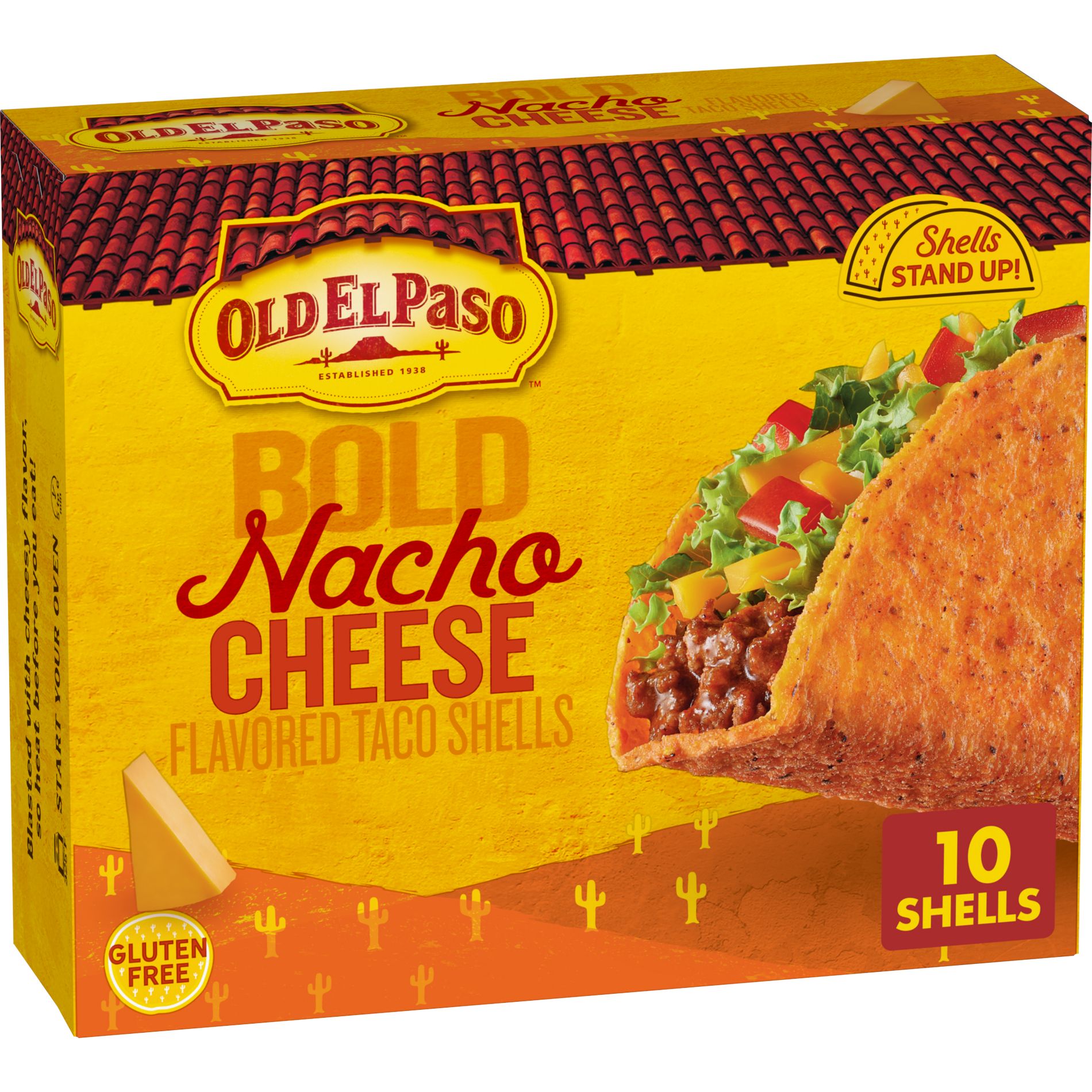 Old El Paso Gluten Free Bold Nacho Cheese Taco Shells - 5.4oz
