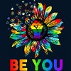 Adult Design By Humans Be You Sunflower Power Fist Pride Rainbow By Legato Tendo T-Shirt - 2 of 2