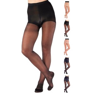 ABSOLUTE SUPPORT – Sheer Compression Pantyhose for Women – 15-20mmHg – Beige – A103 - 1 of 4