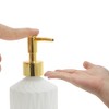 Unique Bargains Round Bottom Diamond Pattern Soap Dispenser 13.53oz 1 Pc - 3 of 4
