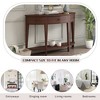TIRAMISUBEST Modern Curved Console Table Sofa Table with 3 Drawers and 1 Shelf for Hallway, Entryway, Living Room - 4 of 4