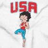 Betty Boop USA Yoga America Gym Womens Graphic T Shirt Tees Brisco Brands - 2 of 4