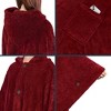 PAVILIA Fluffy Angel Wrap Hooded Blanket for Women Adult, Wearable Cozy Wrap Throw Faux Shearling Shawl Cape - 3 of 4