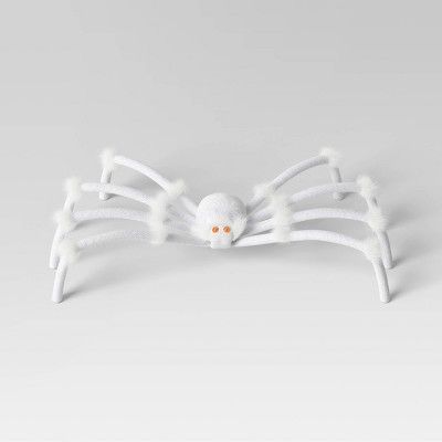 20" Plush White Glow Under Black Light Spider Halloween Decorative Prop - Hyde and EEK! Boutique™