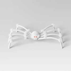 20" Plush White Glow Under Black Light Spider Halloween Decorative Prop - Hyde and EEK! Boutique™ - 1 of 3