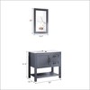 MAYEERTY 30in Bathroom Vanity with Mirror and Top Only, Gray - 4 of 4