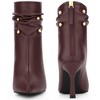BLISSFUL STEP Pointed Toe Stiletto Heel Slouch Ankle Boots for Women - 2 of 4