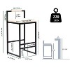 31.69"Set of 2 Barstools Faux Leather Upholstered Bar Stools Modern Metal Frame Dining Chairs for Counter, Kitchen Island (Black ) - 4 of 4