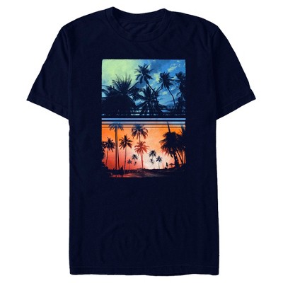 Men's Lost Gods Palm Trees Poster T-shirt - Navy Blue - 4x Big Tall ...