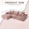 NicBex Couches for Living Room 108.27" L-shaped Sectional Sofa Chenille Upholstered 3-seater Sofa Couch with Throw Pillows - 3 of 4