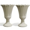 FONTOI 2 Pack Planters with Scalloped Rim, Outdoor Indoor Planters, Flower Plant Pots for Garden, Patio, Porch, Backyard, Beige, 15.75"*23.62"*15.75" - 4 of 4
