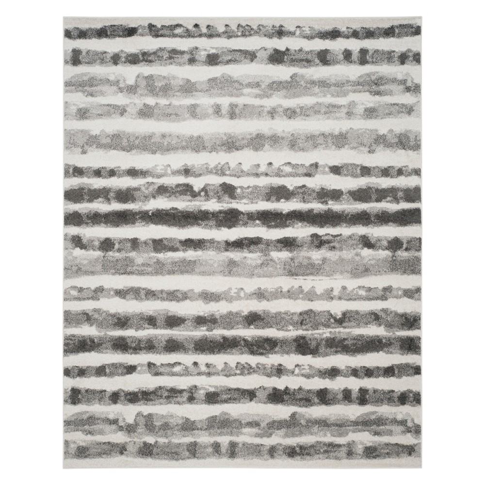 9'x12' Stripe Area Rug Ivory/Charcoal - Safavieh