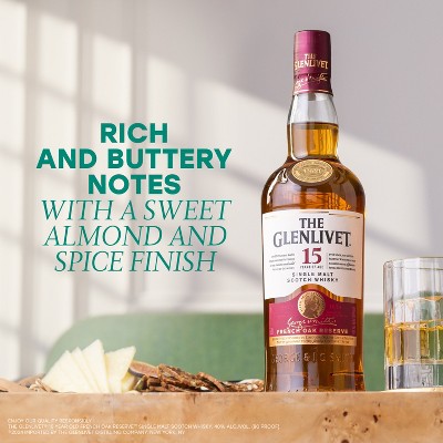 The Glenlivet 15yr Single Malt Scotch Whisky - 750ml Bottle