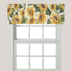 Laural Home Sunflowers on Shiplap Window Valance - 1 of 1