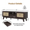 FURNIinspire TV Stands And Consoles Media Entertainment Center With Drawer, Mid Century Modern TV Stand Console Cabinet, Brown, 15.4"*59"*19.3" - 3 of 4