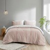 Gulches 3 Piece Cotton Jacquard Comforter Set Blush Full/Queen - 3 of 4