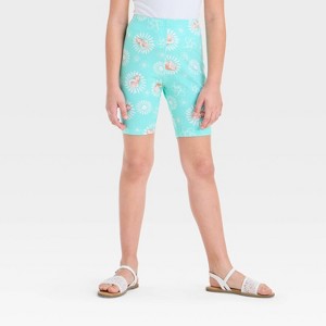 Girls' Moana Bike Shorts - Green - 1 of 3