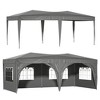 10'x20' EZ Pop Up Canopy Outdoor Portable Party Folding Tent with 6 Removable Sidewalls + Carry Bag + 6 pcs Weight Bag - 4 of 4