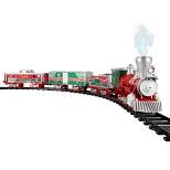 Lionel Trains Set North Pole Express Holiday Train 29 Piece Set with Water Vapor Smoke Effect, Flashing Headlight, Horn and Bell Sounds